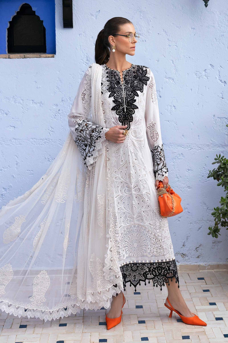Maria B | 3 Piece Unstitched Embroidered Paper Cotton Suit | D-2505-A