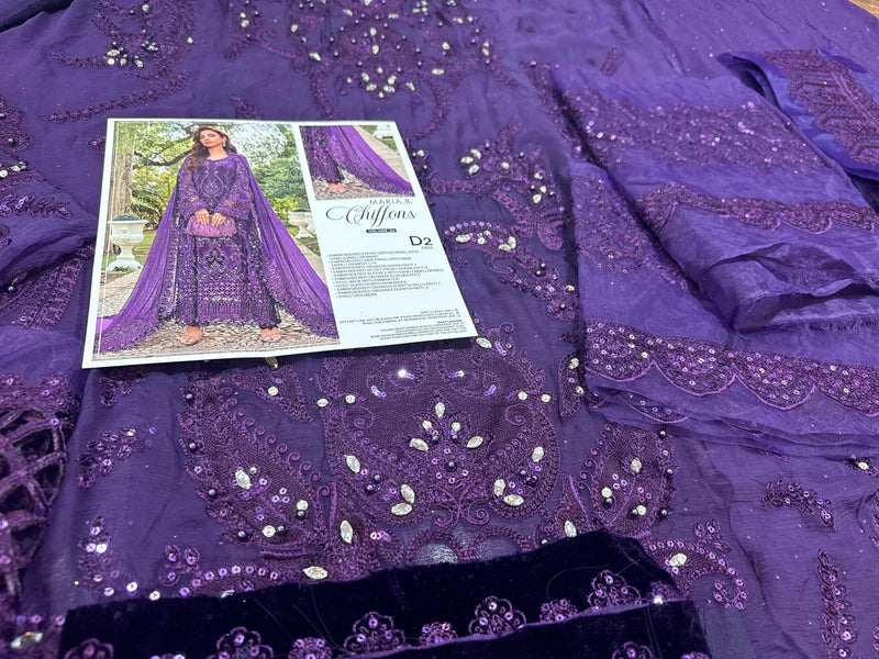 Maria b purple chiffon collection