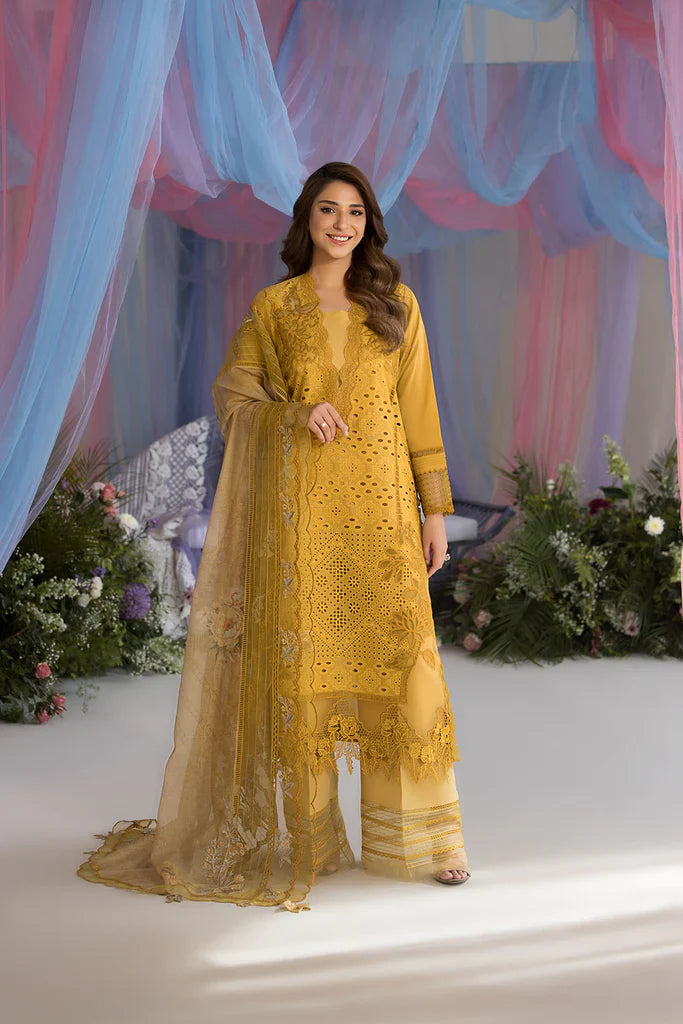 Unstitched Luxury Lawn L25-1A | Sobia Nazir