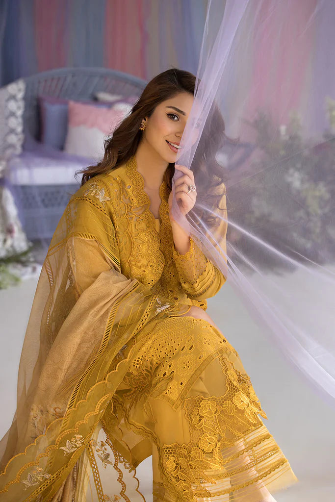 Unstitched Luxury Lawn L25-1A | Sobia Nazir